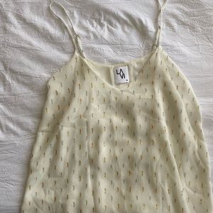 White camisole with gold detail